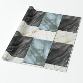 Stilvolles goldfarbenes Marmormuster Geschenkpapier (Ungerollt)