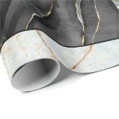 Stilvolles goldfarbenes Marmormuster Geschenkpapier (Rolleneckpunkt)