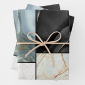 Stilvolles goldfarbenes Marmormuster Geschenkpapier Set (Beispiel)