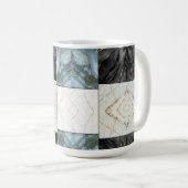 Stilvolles goldfarbenes Marmormuster Kaffeetasse (VorderseiteRechts)