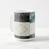 Stilvolles goldfarbenes Marmormuster Kaffeetasse (Vorderseite Links)