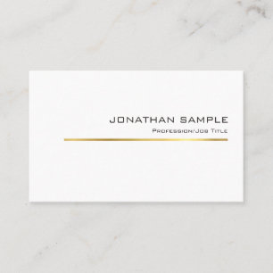 Stilvolles Goldstreifen-Design Professionell Chic  Visitenkarte