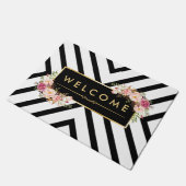 Stilvolles GoldVintages Schwarz-weißes mit Fußmatte (Schrägansicht)