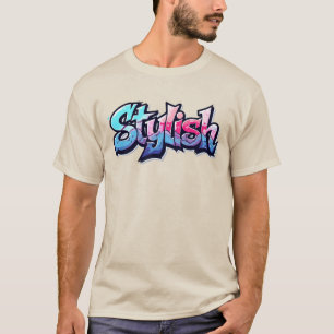 Stilvolles Graffiti-Text-Kunst-T-Shirt T-Shirt