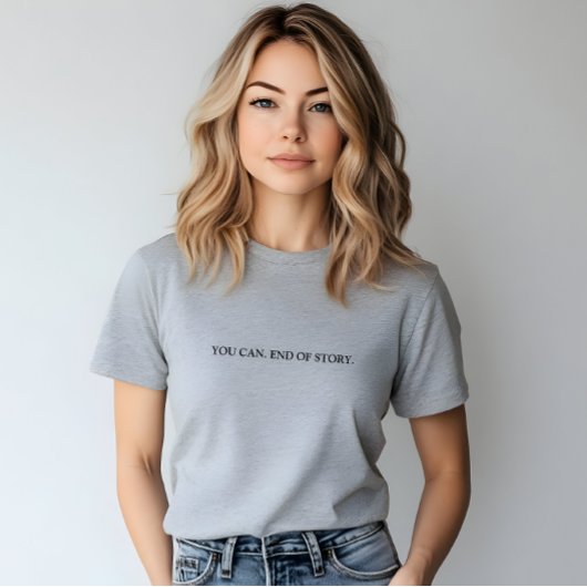 Stilvolles Grau, das du kannst. Slogan am Ende der T-Shirt