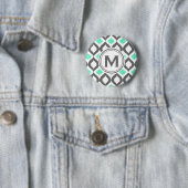Stilvolles Grau-Mint-Ogee-Muster Button (Beispiel)
