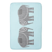 Stilvolles, grau-Verziertes Elefantendesign, moder Badematte (Vorderseite Vertikal)