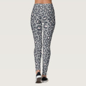 Stilvolles graues Leopard-Druckmuster Leggings (Rückseite)