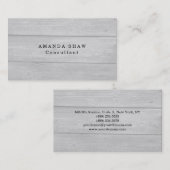 Stilvolles Grauholz Klassisches Beruflich kreative Visitenkarte (Vorne/Hinten)