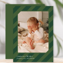 Stilvolles Green Christmas Stripes Foto