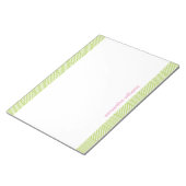 Stilvolles Green Herringbone-Muster Notizblock (angewinkelt)