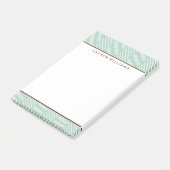 Stilvolles Green Herringbone-Muster Post-it Klebezettel (angewinkelt)
