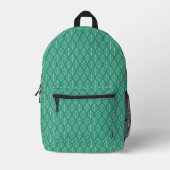 Stilvolles Green Leaf Muster Bedruckter Rucksack (Vorderseite)