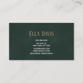 Stilvolles Green Watercolor Hair Makeup Visitenkarte (Rückseite)