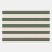 Stilvolles grünes Beige Happy Holidays Wrapping Pa Geschenkpapier Set (Vorderseite 2)