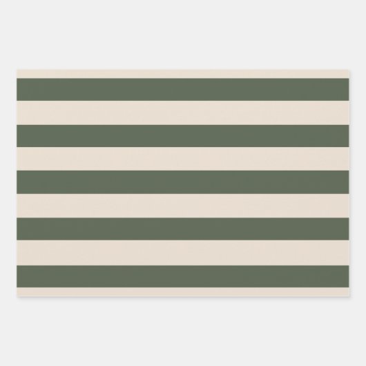 Stilvolles grünes Beige Happy Holidays Wrapping Pa Geschenkpapier Set (Vorderseite 2)