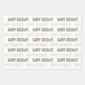 Stilvolles grünes Beige Happy Holidays Wrapping Pa Geschenkpapier Set (Vorderseite)