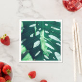 Stilvolles Grünes Blatt Palm Tree Paper Napkin Serviette (Beispiel)