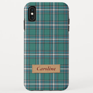 Stilvolles grünes Gewebekariertes Tartan-Muster Case-Mate iPhone Hülle