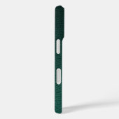 Stilvolles grünes Kunstleder weißes Monogramm Init Case-Mate iPhone Hülle (Rückseite / Rechts)