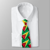 Stilvolles GUYANA FLAG Scripting Monogram Krawatte (Gebunden)