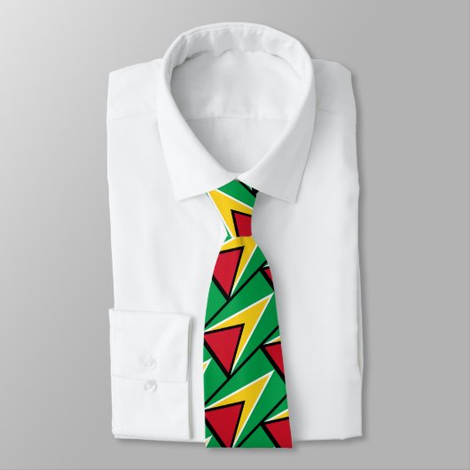 Stilvolles GUYANA FLAG Scripting Monogram Krawatte (Gebunden)