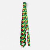 Stilvolles GUYANA FLAG Scripting Monogram Krawatte (Vorderseite)