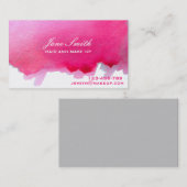 Stilvolles Haar und hellrosa Visitenkarte (Vorne/Hinten)