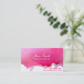 Stilvolles Haar und hellrosa Visitenkarte (Stehend Vorderseite)