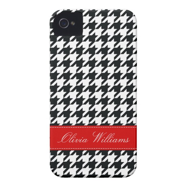 Stilvolles Hahnentrittmuster Case-Mate iPhone Hülle (Rückseite)