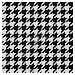 Stilvolles Hahnentrittmuster Schwarz-weiß Geometri Stoff