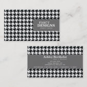 Stilvolles Hahnentrittmuster Visitenkarte (Vorne/Hinten)