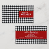 Stilvolles Hahnentrittmuster Visitenkarte (Vorne/Hinten)