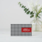 Stilvolles Hahnentrittmuster Visitenkarte (Stehend Vorderseite)