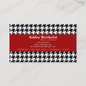 Stilvolles Hahnentrittmuster Visitenkarte (Rückseite)