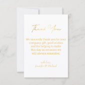 stilvolles, handgeschriebenes Foto Dankeskarte (Rückseite)