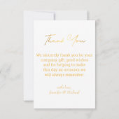 stilvolles, handgeschriebenes Foto Dankeskarte (Rückseite)