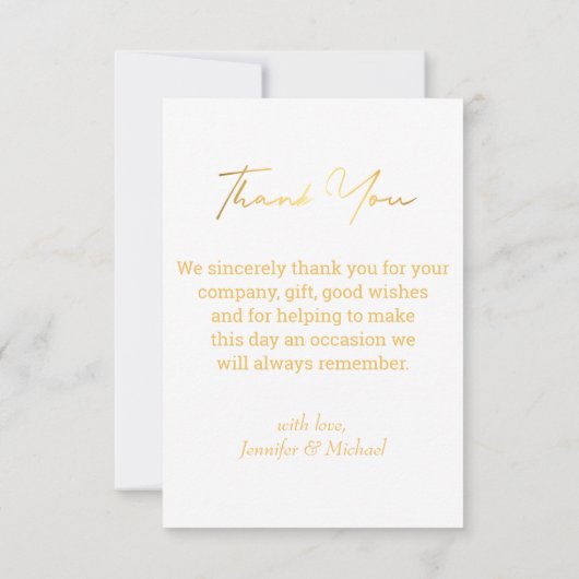 stilvolles, handgeschriebenes Foto Dankeskarte (Rückseite)