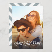 Stilvolles handgeschriebenes Foto Save the Date (Vorne/Hinten)