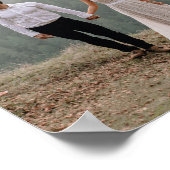 stilvolles handgeschriebenes Hochzeitsplakat Poster (Ecke)