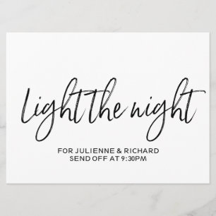 Stilvolles handgeschriebenes "Light the Night"-Sch Einladung