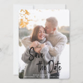 Stilvolles handgeschriebenes, Personalisiertes Fot Save The Date (Vorderseite)