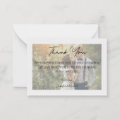 stilvolles handwriting Hochzeit Foto danke Karte (Rückseite)