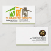 Stilvolles Handyman Tools Rooftop Gebäude Visitenkarte (Vorne/Hinten)