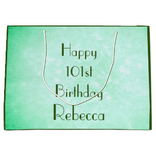 Stilvolles Happy 101. Geburtstag Design Große Geschenktüte