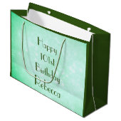 Stilvolles Happy 101. Geburtstag Design Große Geschenktüte (Vorderseite Schrägansicht)