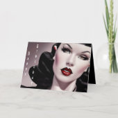 Stilvolles Happy Birthday Gothic Girl Birthday Karte (Vorderseite)