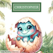 Stilvolles Hatching Bald Baby Dinosaur Baby Kissen