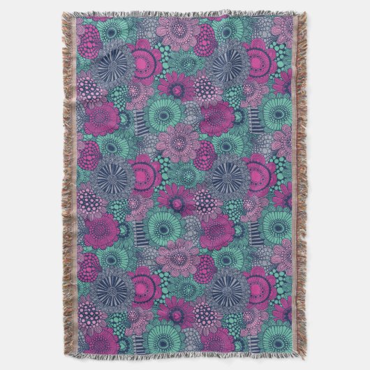 Stilvolles helles Muster der herrlichen Blumen Decke (Vorderseite Vertikal)