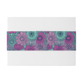 Stilvolles helles Muster der herrlichen Blumen Einladungsbanderole (Rückseitenbeispiel)